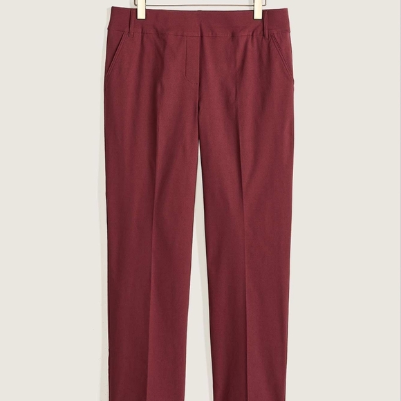 🇨🇦 NWT Universal Fit Plus size Burgundy Straight Leg Pant 24P - Picture 4 of 9